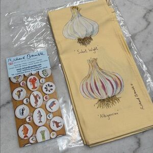 RICHARD BRAMBLE *NEW* Garlic Tea Towel Dish Cloth
